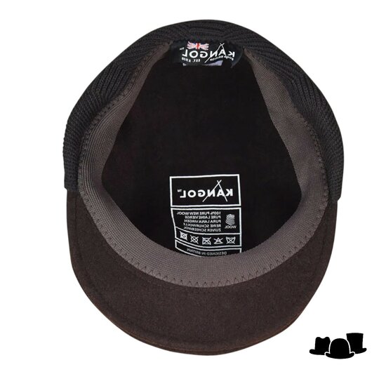 kangol flatcap 504 wool espresso