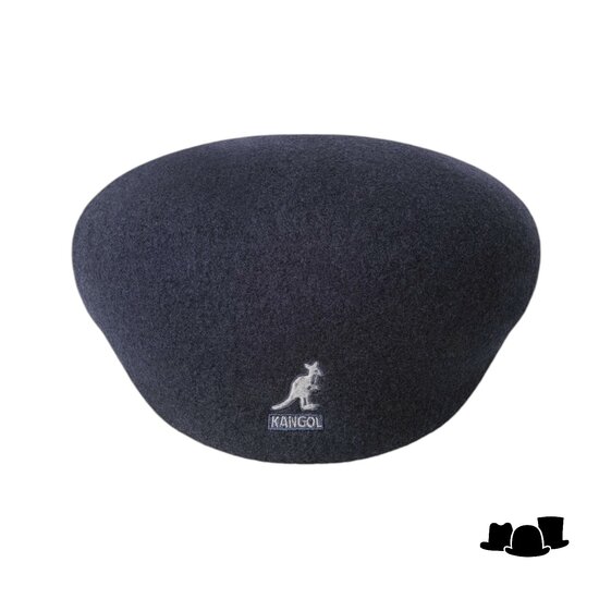 kangol flatcap 504 wool dark blue