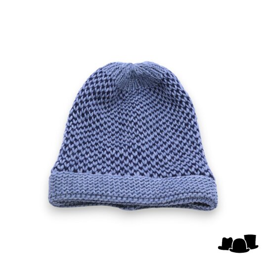 panizza knitted hangmuts wolmix blauw