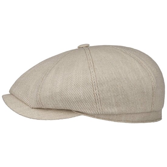 stetson hatteras newsboy cap heavy twill sustainable linnen mix 