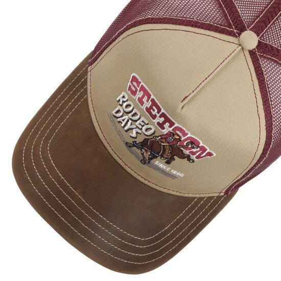 stetson trucker cap rodeo days brown beige