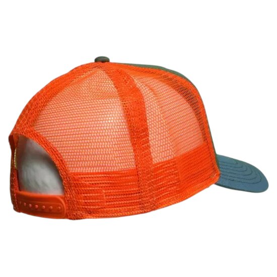 stetson trucker cap hole in one neon orange 