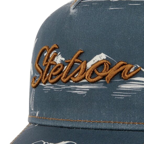 stetson trucker cap minimal aloha blue bronze