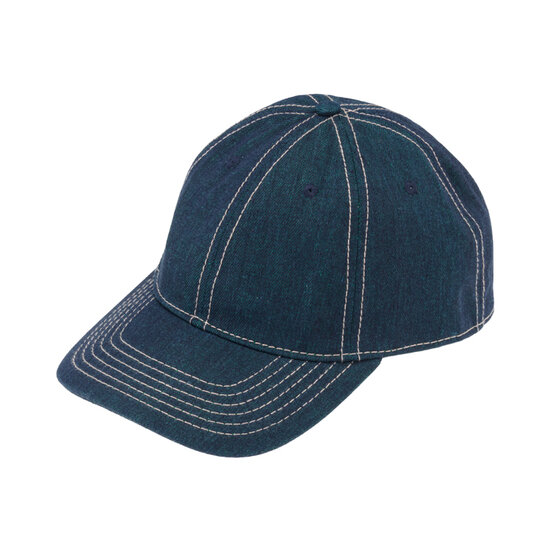 fiebig baseball cap katoen duotoon denim met contraststiksel