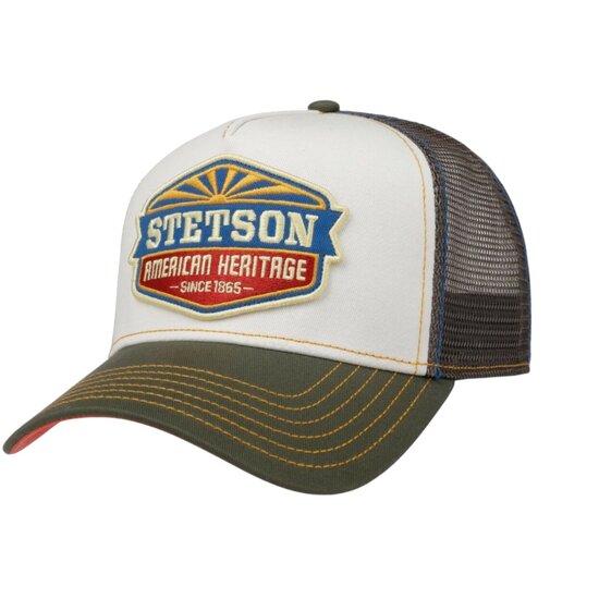 stetson trucker cap american heritage sun olive green