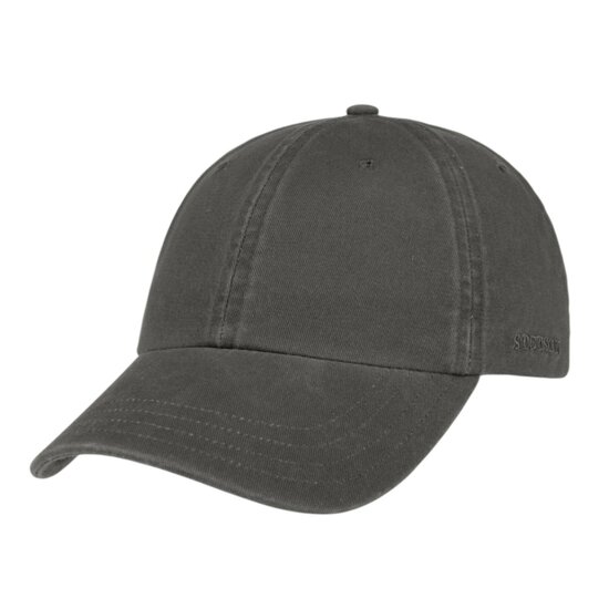 stetson rector cotton baseball cap dark grey