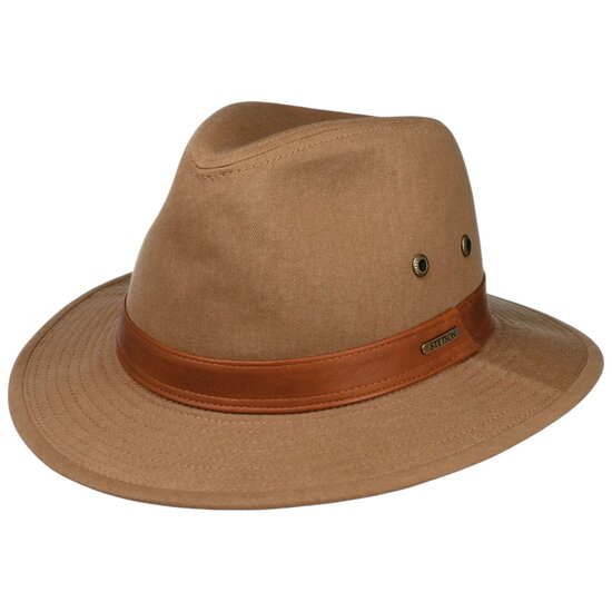 stetson traveller outdoorhoed katoen zand bruin