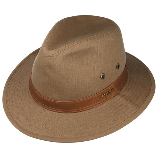 stetson traveller outdoorhoed katoen zand bruin