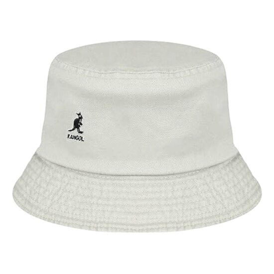 kangol bucket hat washed cotton white