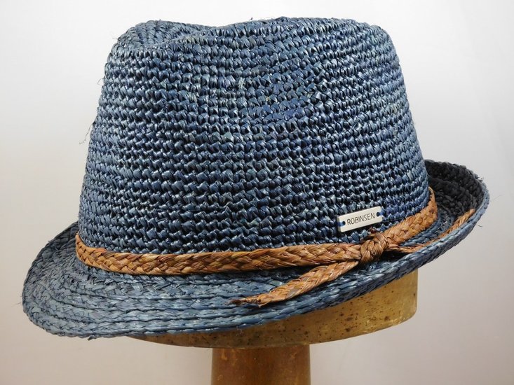 Robinsen Rombley Crocheted Raffia Denim