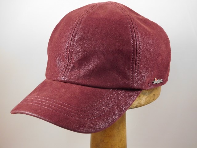 wigens baseball cap vegan leather bordeaux