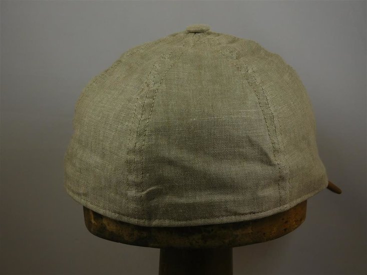 Wigens Baseballcap Linnen met suede look Naturel