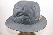 Wigens Bucket Classic Waxed Cotton Regenhoed Navy Gesp