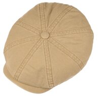 stetson hatteras newsboy cap delave organic cotton sand