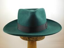 Bailey Bankside Merino Fedora Wide Brim Dark Pine