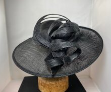 Maddox Occasion Hat Wide Brim Ronde Bol Krullen Black