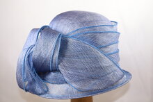 Seeberger Gelegenheidshoed Cloche met Strik Indigo