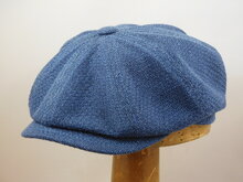 Hatland Vito Newsboy Cap Cotton-Linen NAVY