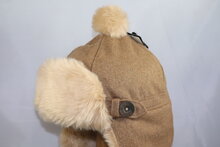 Laimbock Piloten cap faux fur Camel