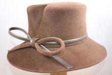 Whiteley Occasion Hat Velour Furfelt Chocolate Brown