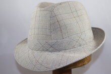 Crambes klassieke Zomer Trilby ruit Grijs