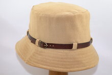 jos van dijck bucket hat ribbel beige