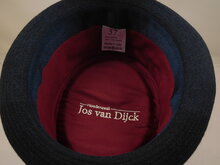 jos van dijck pork pie wol tweed blauw