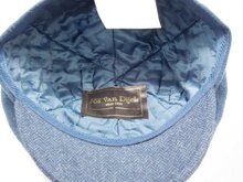 Jos van Dijck Sixpanel Ivy pet Woolmix Blauw Visgraat