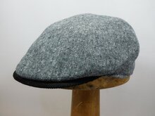 Jos van Dijck Sixpanel Ivy pet Woolmix Grijs Zwart Rib