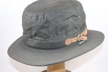 Wig&eacute;ns Bucket Classic Waxed Cotton Regenhoed Black Gesp