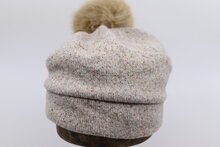 Frasconi Muts Beige Spikkel Pompom