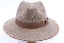 Tesi fedora hazenhaar velour taupe