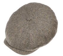 stetson hatteras newsboy cap silk visgraat naturel