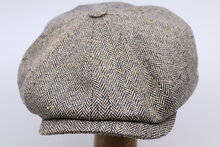 stetson hatteras newsboy cap silk visgraat naturel