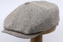 stetson hatteras newsboy cap silk visgraat naturel