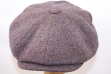 stetson hatteras newsboy cap herringbone crimson violet