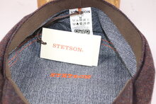 stetson hatteras newsboy cap herringbone crimson violet