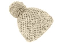 Fibi Kinder Knitted Pompom Muts Beige