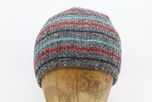 Fiebig knitted kinder beanie gestreept Grijs