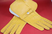 Evel Knievel lederen handschoenen Yellow