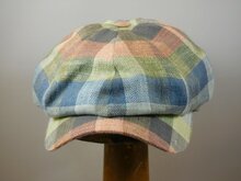 Wigens Newsboy Classic Cap Linen Silk Summer Tartan 