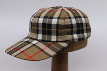 City Sport Winter Baseball Cap Tartan Camel  Zwart