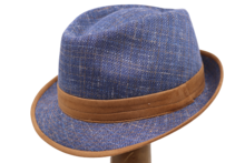 Jos van Dijck Trilby Blauw contrast Bruin 