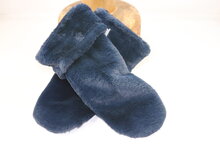 seeberger wanten mittens faux fur marine blue 