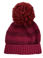 bedacht wool cashmere beanie pompom wine