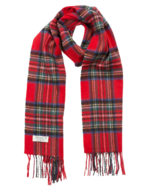 john hanly irish wool scarf medium red royal stewart tartan