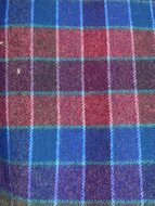 john hanly irish wool scarf short teal red purple check