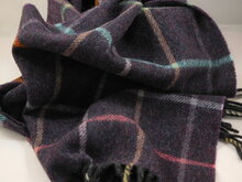 john hanly irish wool scarf medium heather purple