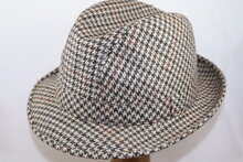 Portaluri Trilby tweedhoed Naturel streep rood