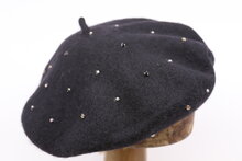 bronte flore baret wool black diamond